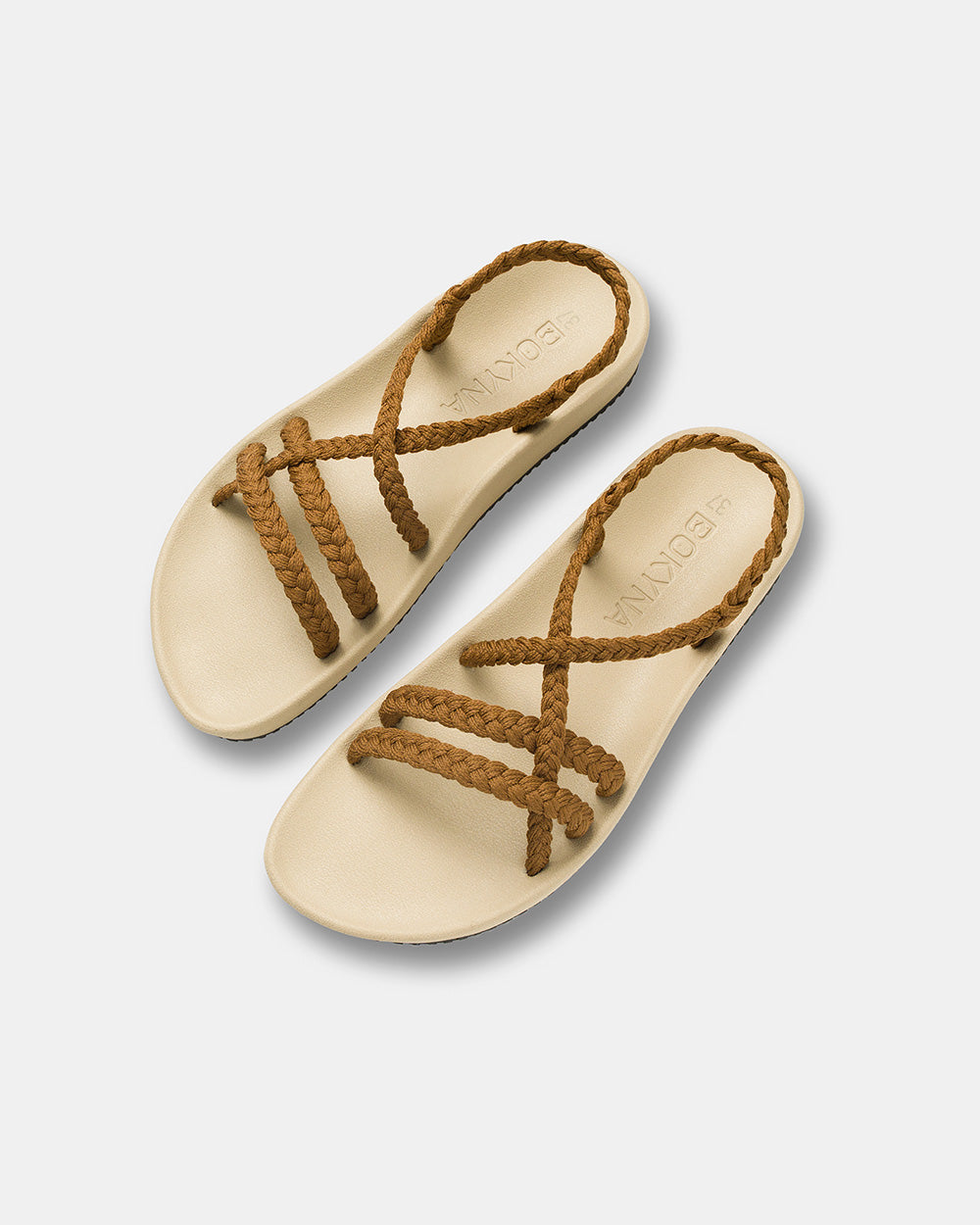 pair of bokyna elevate collection Cinnamon sandals for women