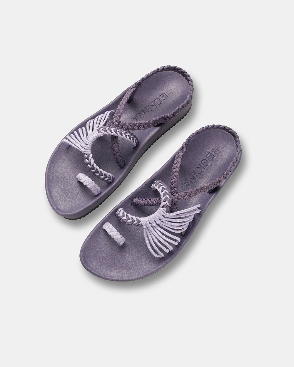pair of bokyna elevate collection purple sandals for women