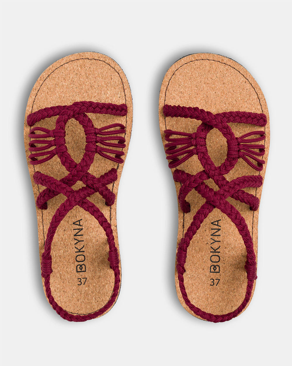 Bokyna burgundy sandals for women