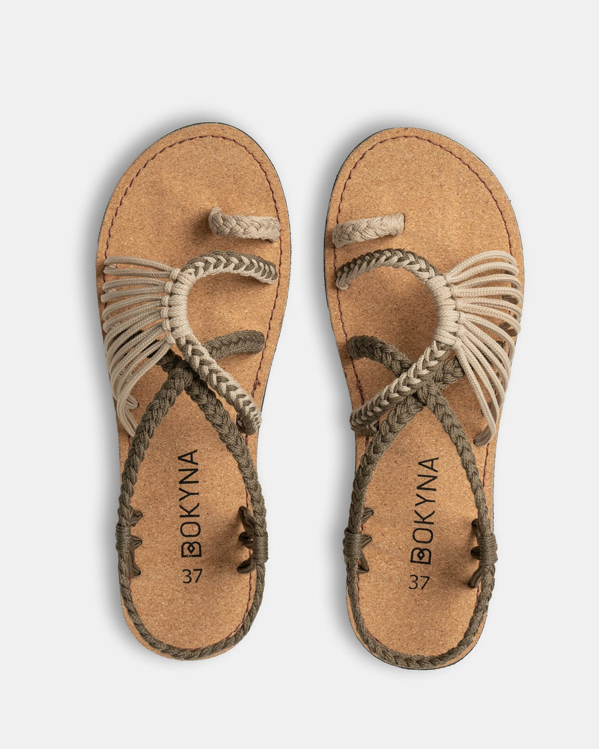 Bokyna sand cork sandals for women