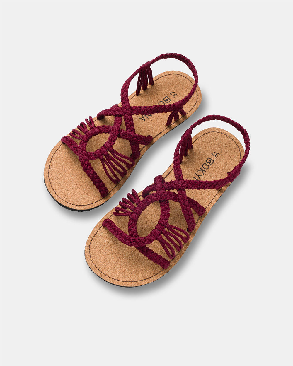 Bokyna burgundy sandals for women