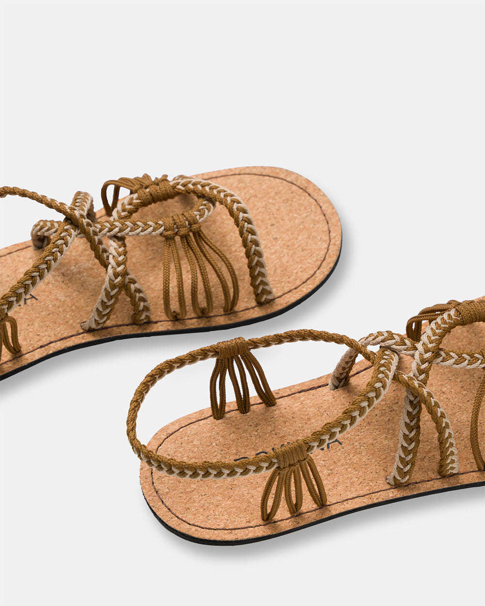 Bokyna coffee cork sandals for women
